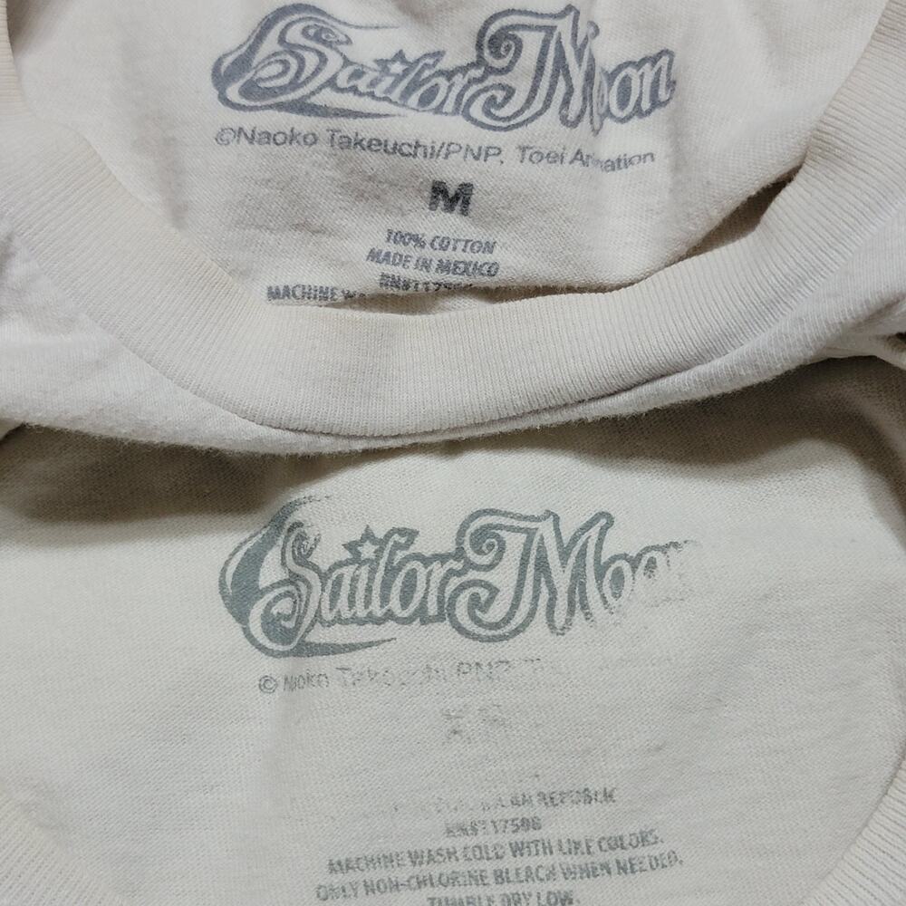 Set of 2 Sailor Moon White Tees Crop (Medium) and Regular (XS) - Picture 8 of 8